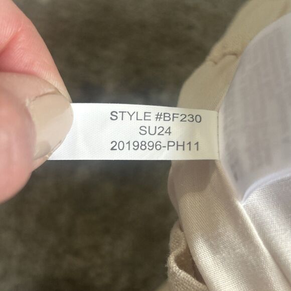 J Crew City Skirt Womens 10 Stretch Waist Pull On Pockets Beige Linen Cotton - Picture 5 of 8